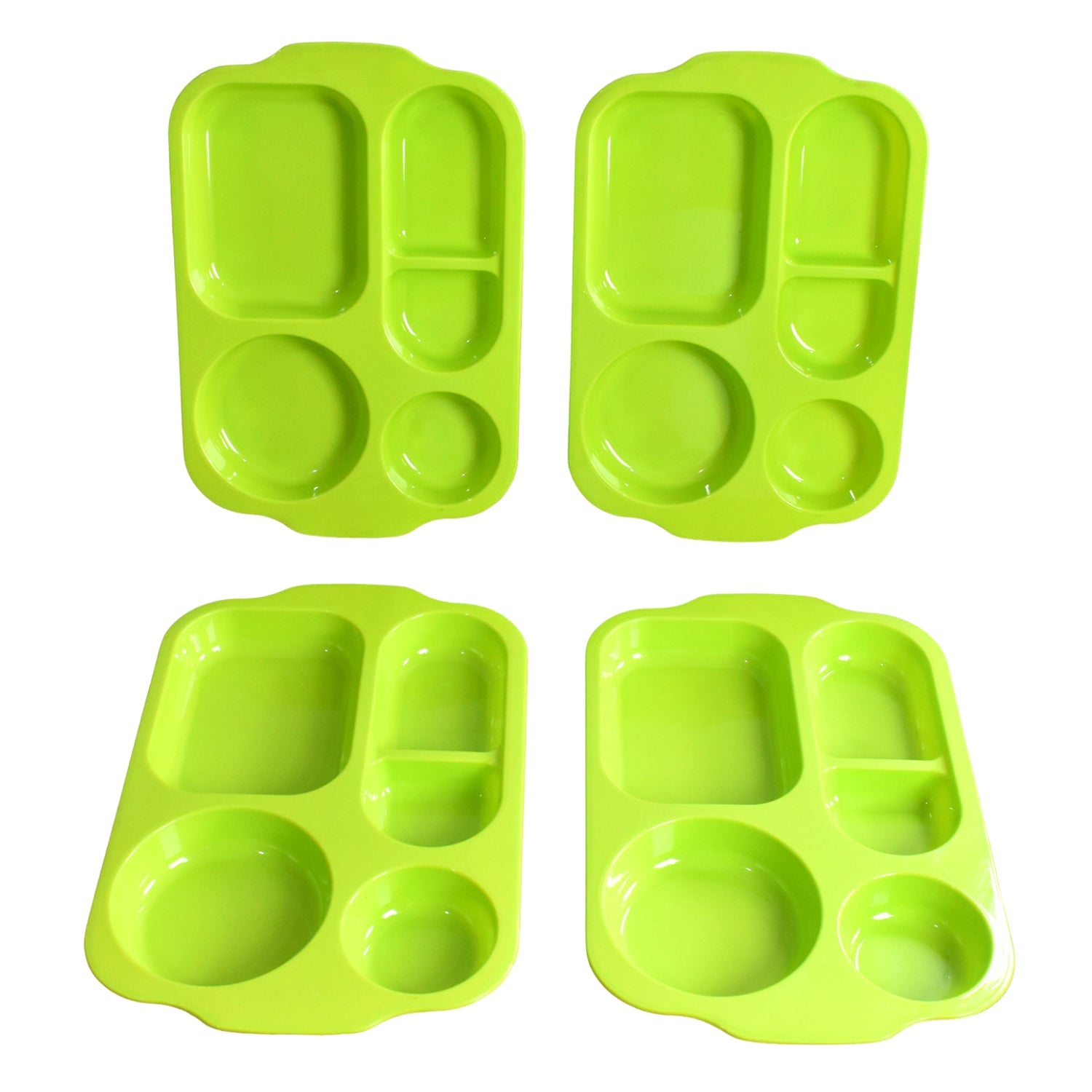 Unbreakable Plastic Food Plates / Biodegradable 5 Compartment Square Plate for Food Unbreakable Plastic Food Plates / Biodegradable 5 Compartment Square Plate for Food